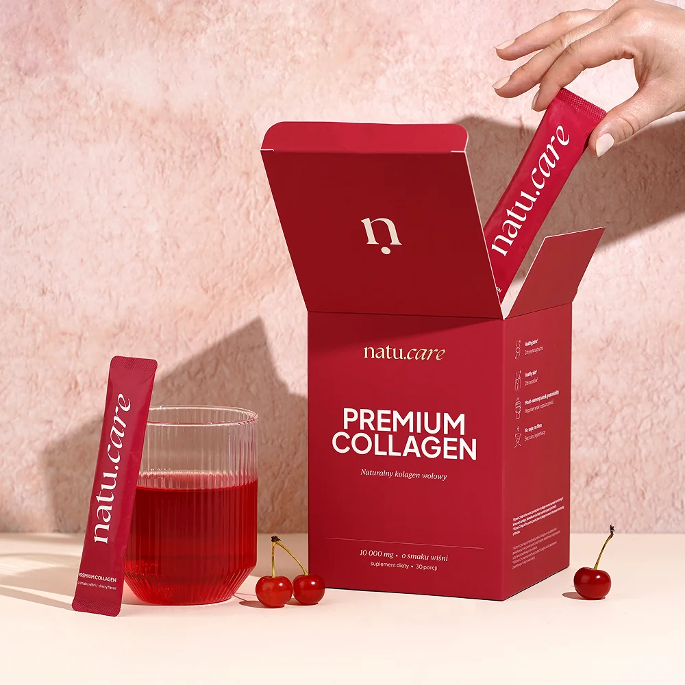 Natu.Care Premium Kolagen Wołowy o smaku wiśni, 30 saszetek