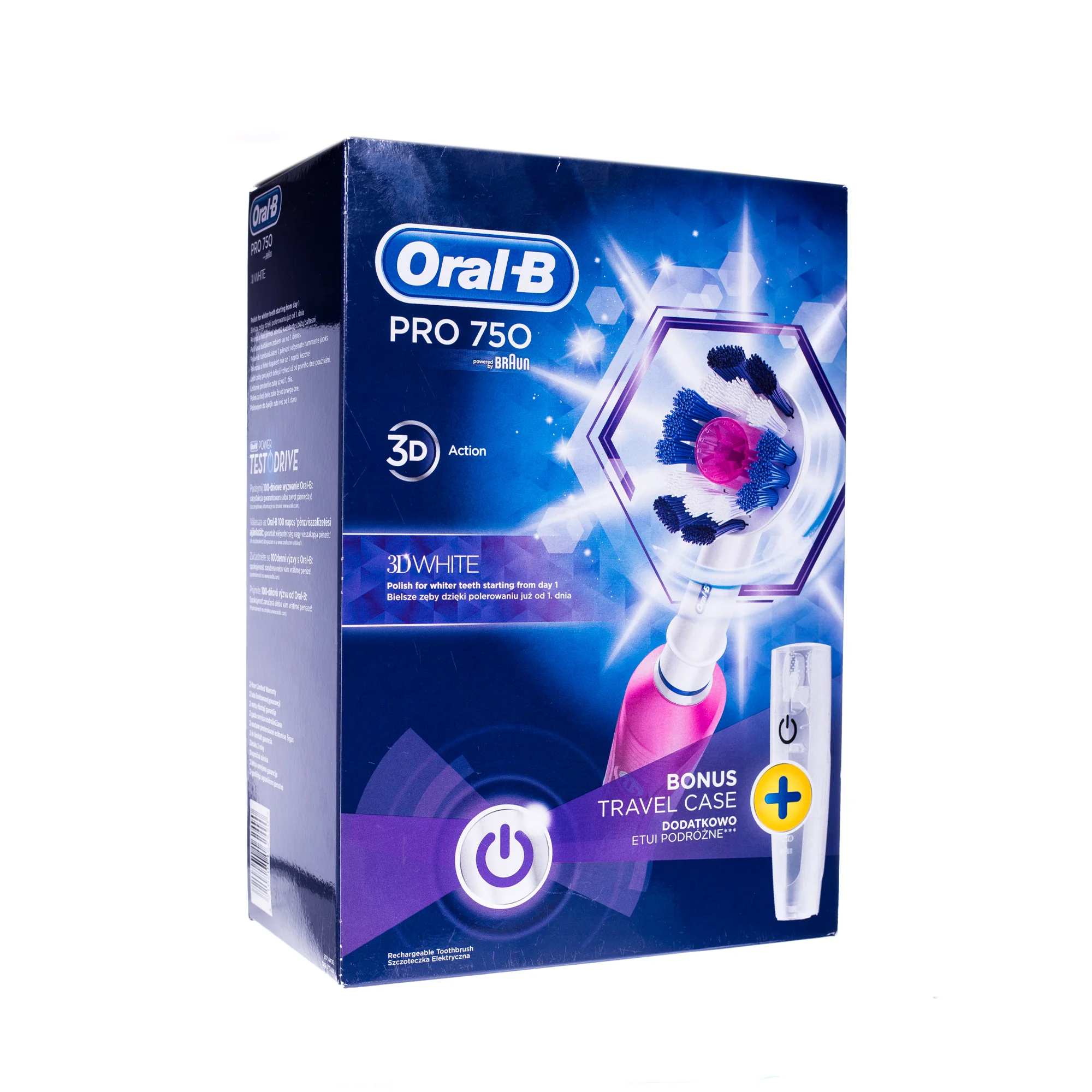 Oral-B, szczoteczka elektryczna 3D White, PRO 750 