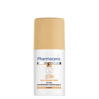 Pharmaceris F, Fluid ochronno-korygujący łagodzący podrażnienia 02 Sand / SPF 50+ / 30 ml