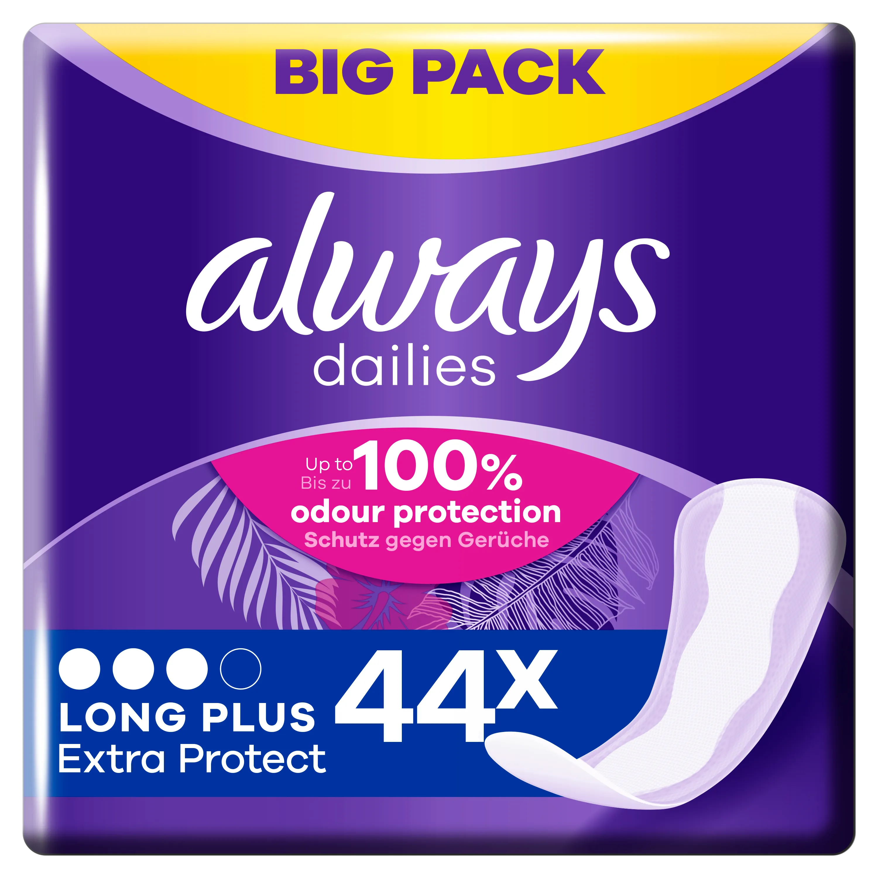 Always Dailies Extra Protect Long Plus, wkładki higieniczne, 44 sztuk