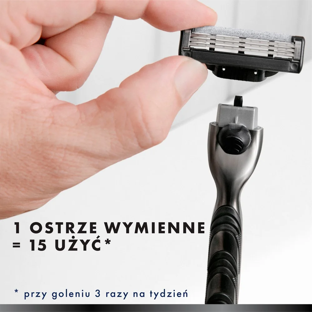Gillette Mach3 Charcoal Zestaw męska maszynka do golenia z 3 ostrzami + 2 wkłady wymienne + żel do golenia, 200 ml + skarpetki