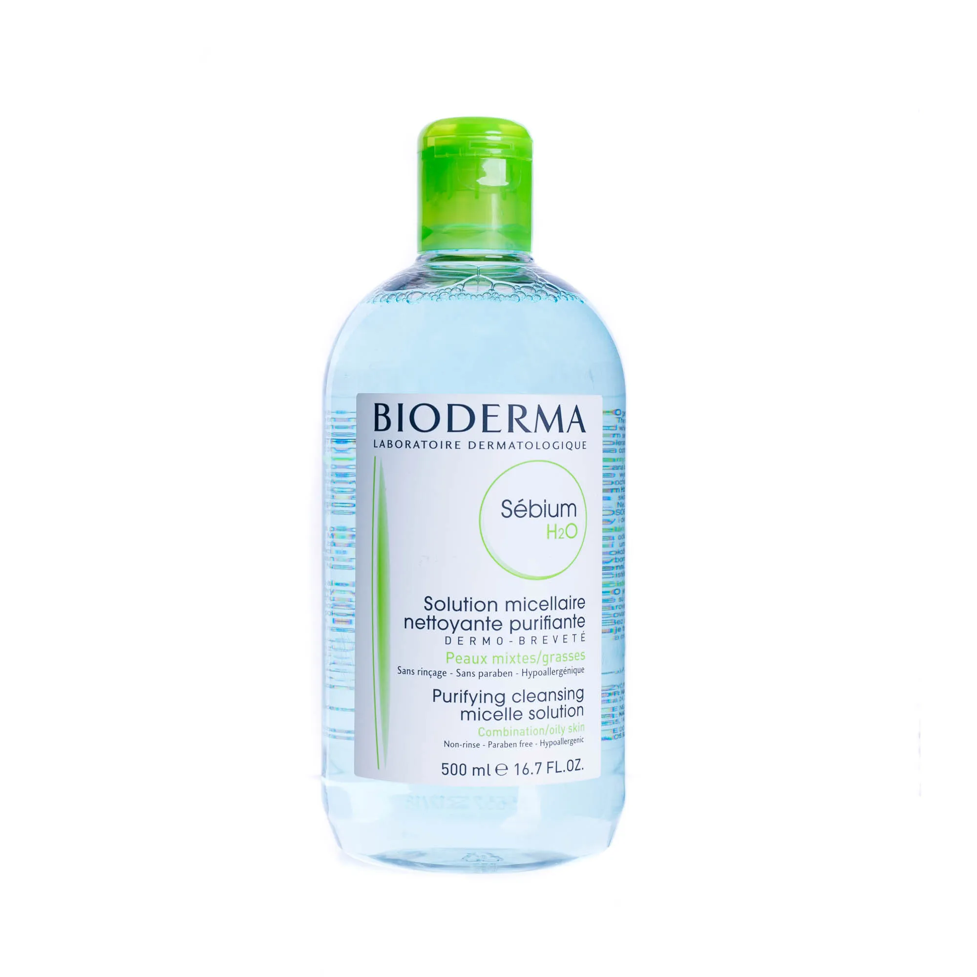 Bioderma Sebium H2O, antybakteryjny płyn micelarny do oczyszczania twarzy, 500 ml 