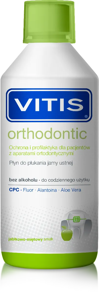 Vitis Orthodontic, plyn do płukania jamy ustnej, 500 ml