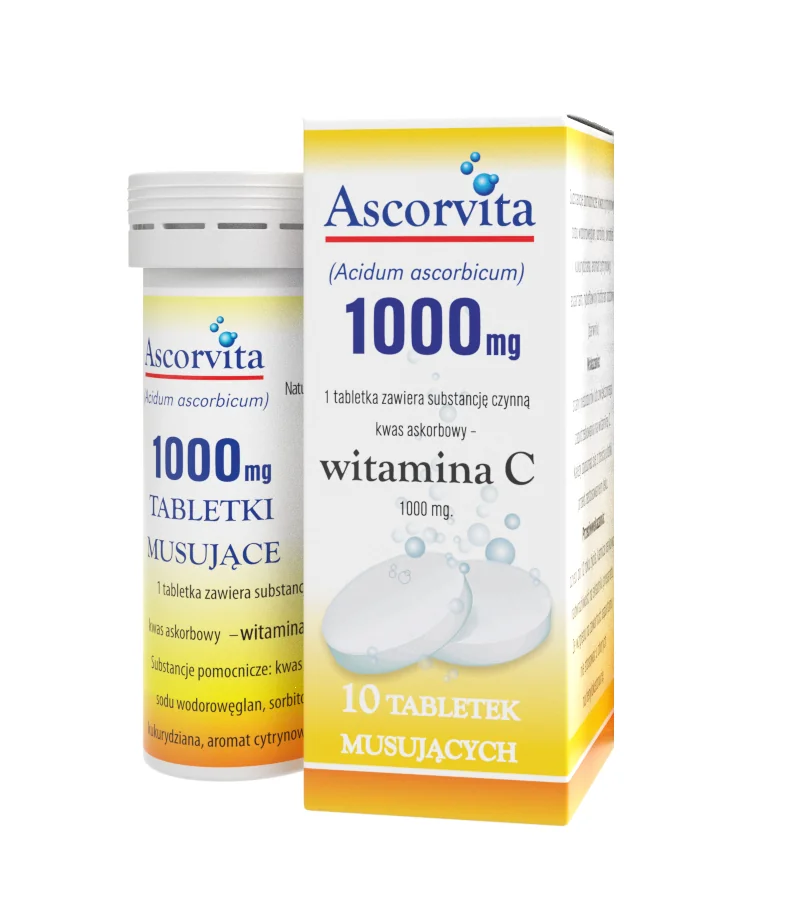 Ascorvita Witamina C 1000 mg 10 tabletek musujących
