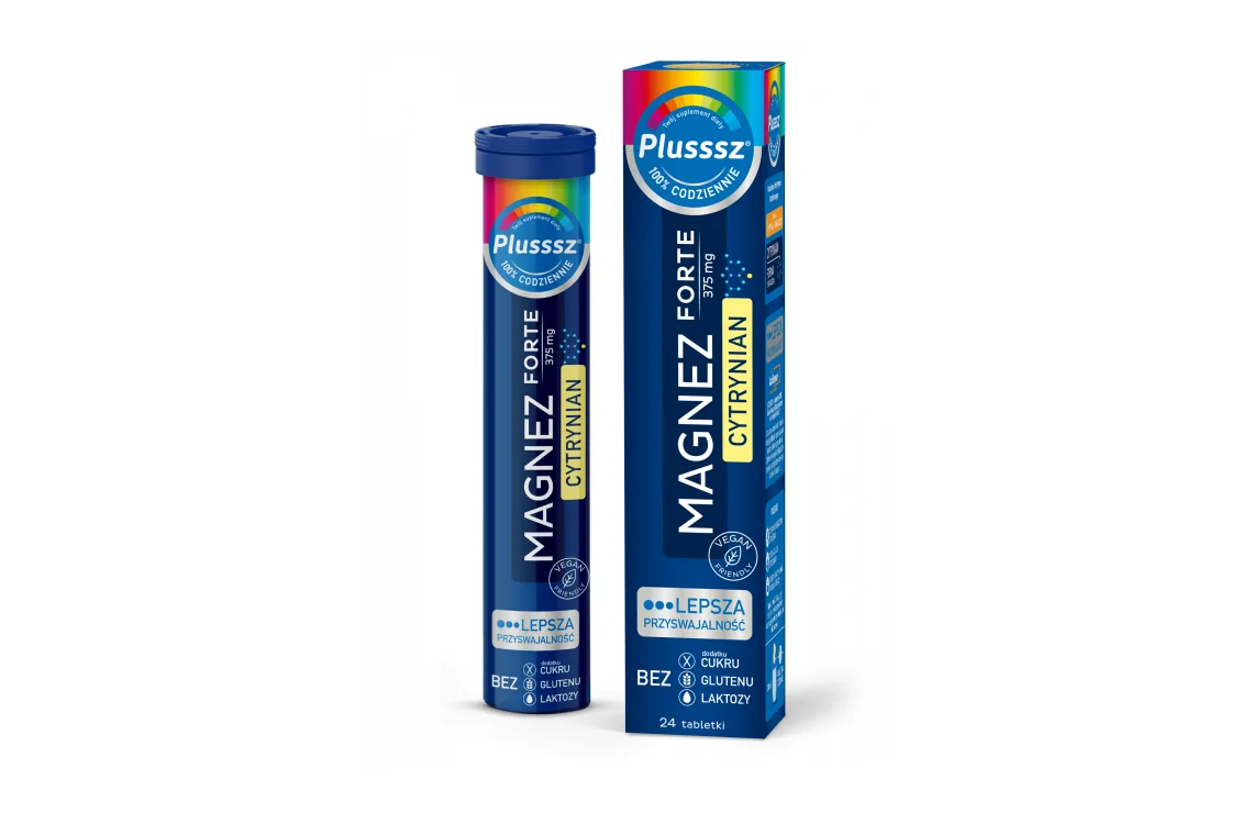 Plusssz Magnez Forte Cytrynian suplement diety, 24 tabletki