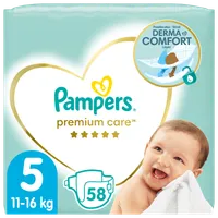 Pampers Premium Care, pieluchy, rozmiar 5, 11-16kg, 58 sztuk