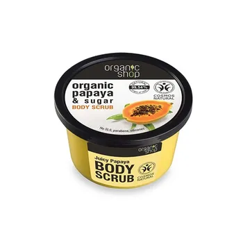 Organic Shop, scrub do ciała, papaja i cukier, 250ml 