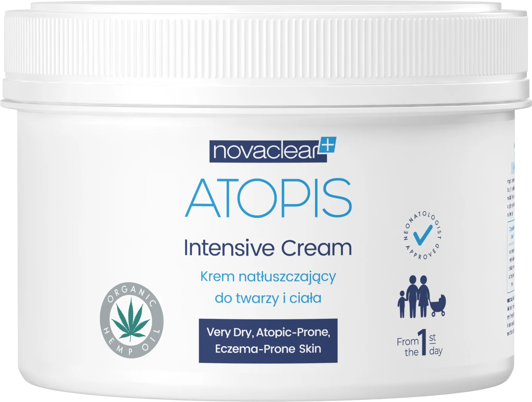 Equalan Novaclear Atopis Intensive krem natłuszczający do twarzy i ciała, 500 ml