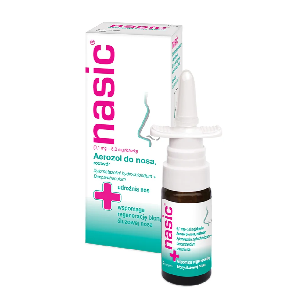 NasicNasic (0,1 mg + 5 mg)/ dawkę aerozol do nosa, 10 ml