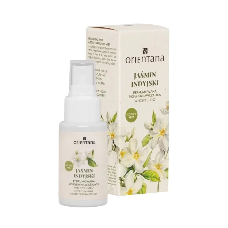 Orientana Jaśmin Indyjski perfumowana mgiełka nawilżająca włosy i ciało, 50 ml