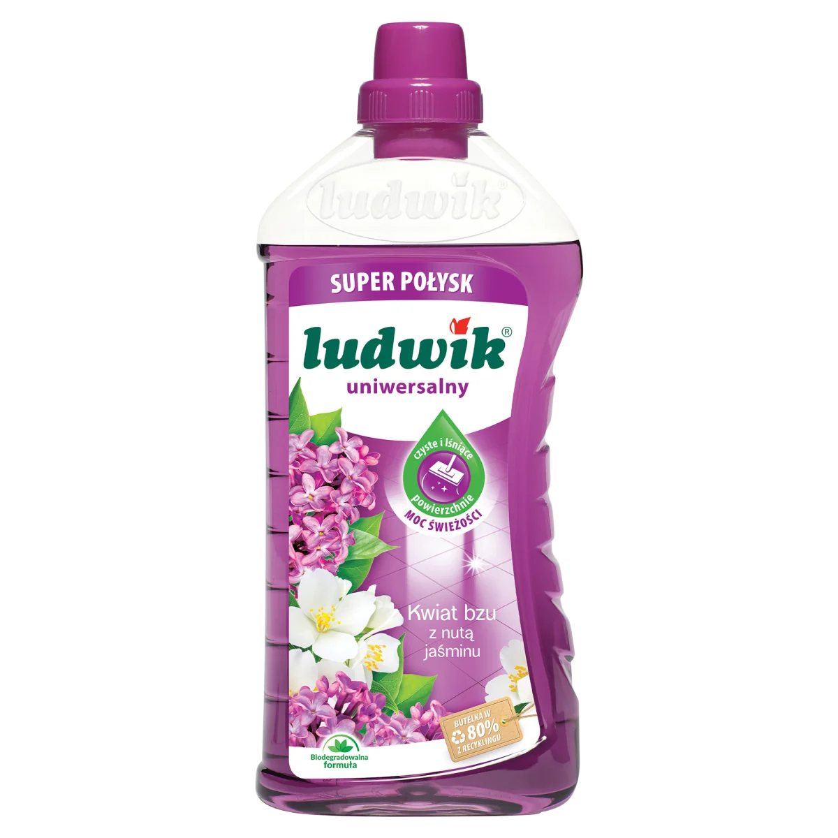 Ludwik Super Połysk płyn uniwersalny o zapachu kwiatu bzu, 1 l