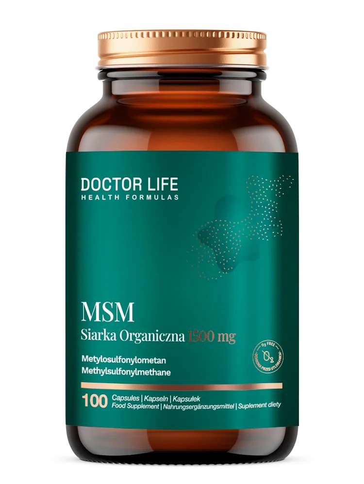 Doctor Life MSM Siarka Organiczna 1400 mg 100 kapsułek