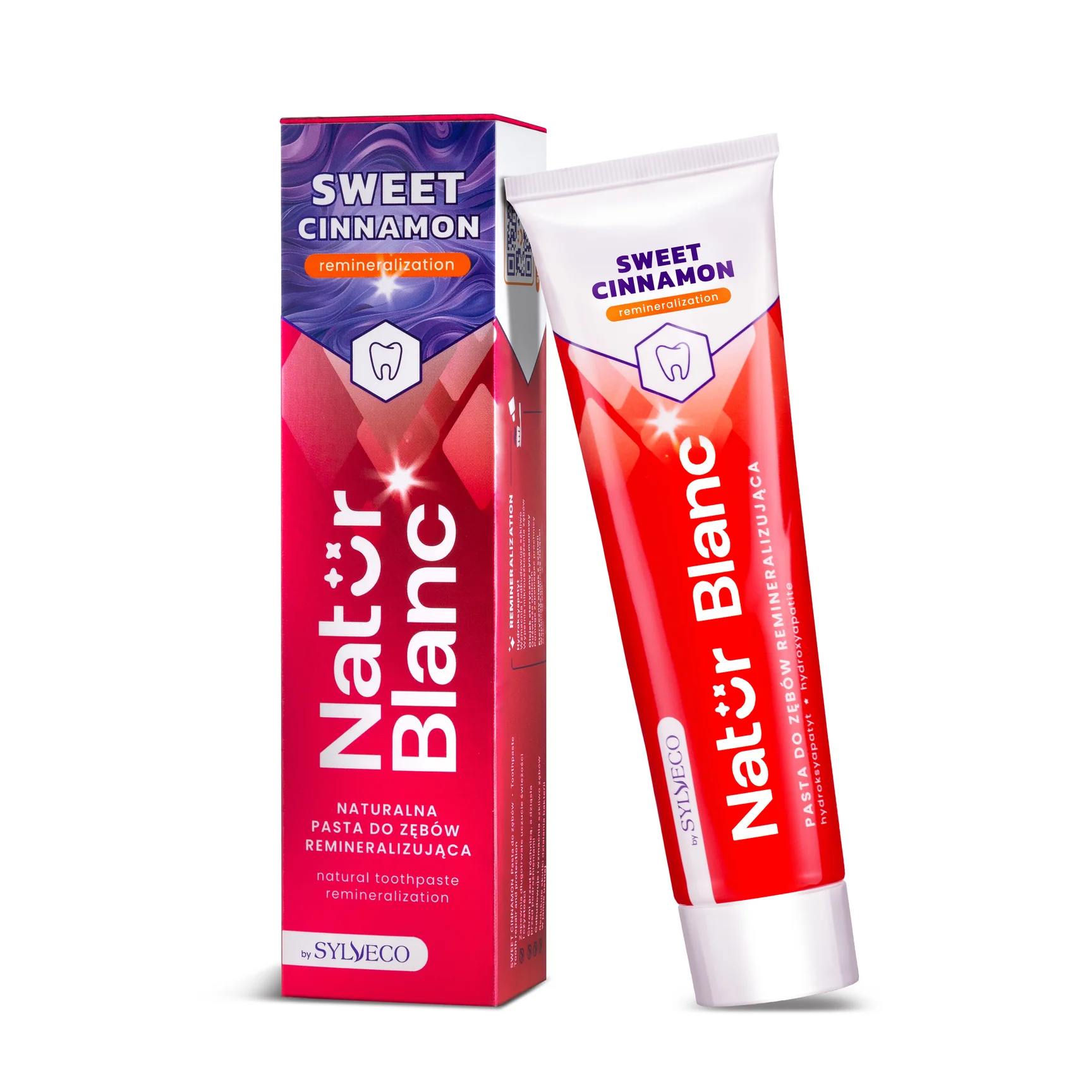Sylveco Natur Blanc pasta do zębów remineralizująca Sweet Cinnamon, 100 ml