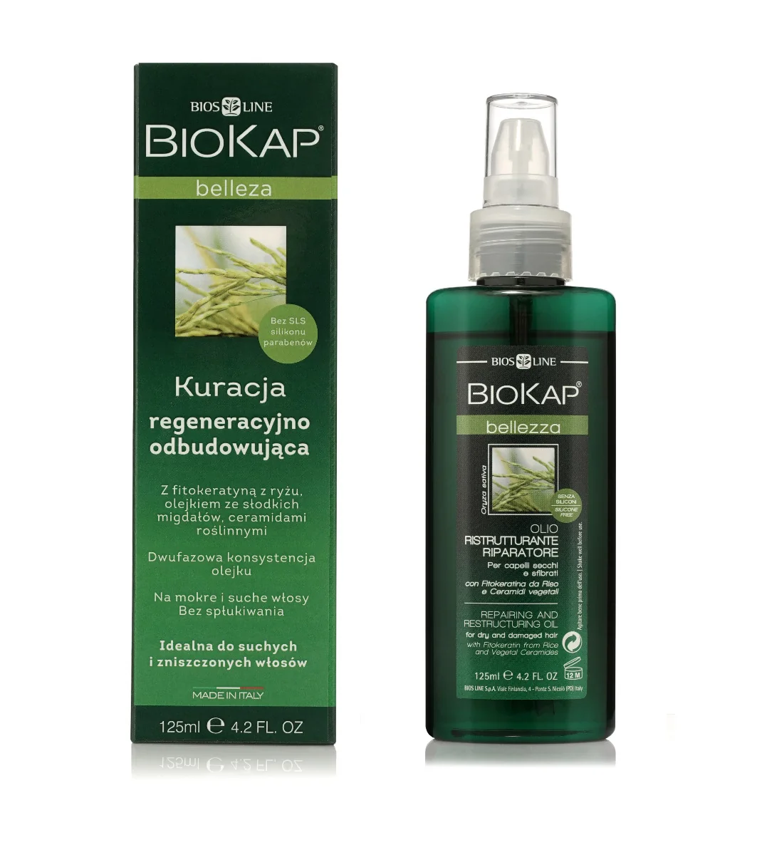 Biokap Bellezza kuracja dwufazowa odbudowująca przeciw rozdwojonym końcówkom, 125 ml