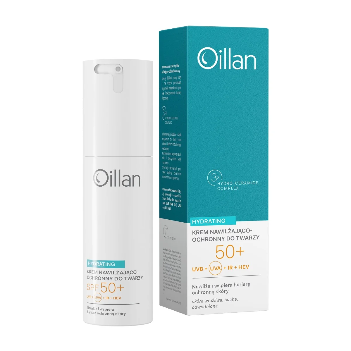 Oillan Hydrating krem nawilżająco- ochronny do twarzy SPF 50+, 50 ml