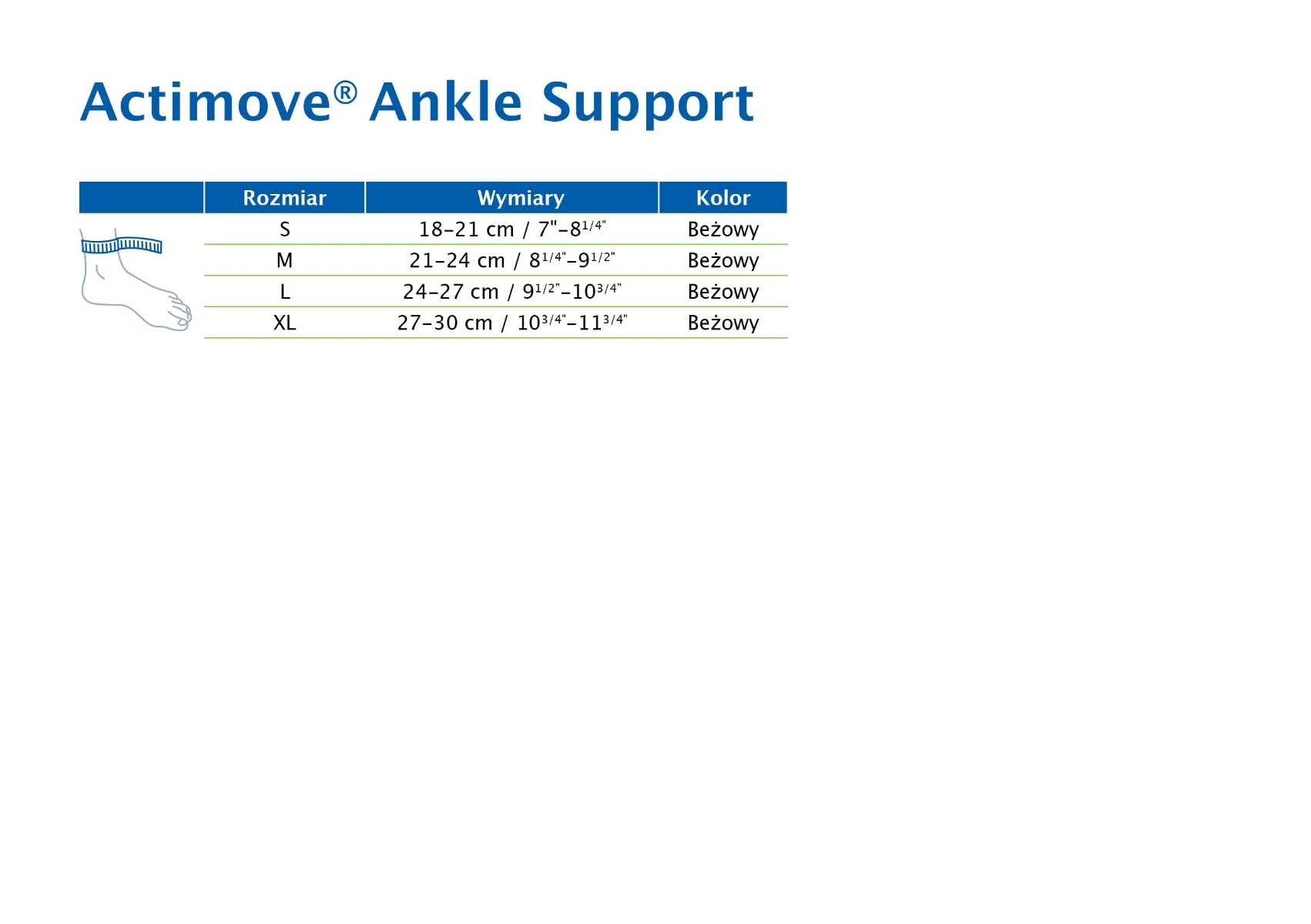 Actimove Everyday Supports Ankle Support opaska stabilizująca na staw skokowy beżowa rozmiar XL, 1 szt. 