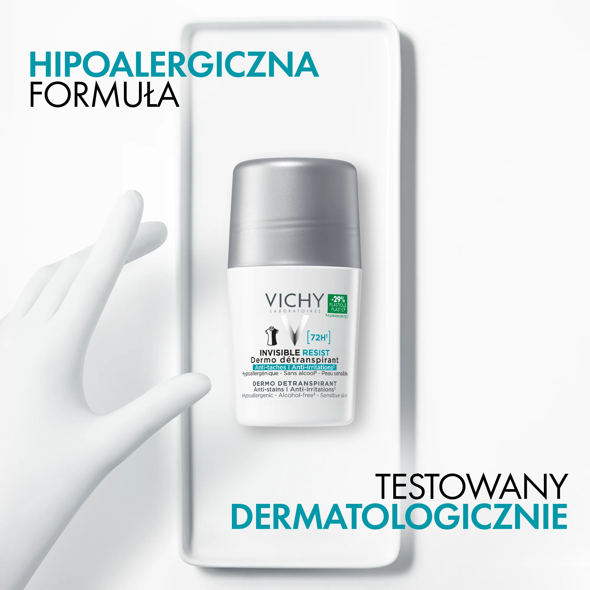 Vichy Invisible Resist Antyperspirant w kulce przeciw śladom 72h, 50ml