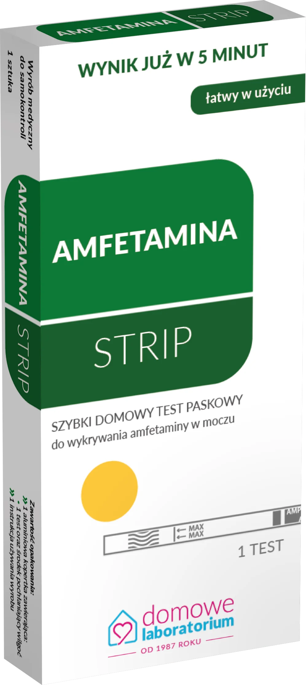 Amfetamina Strip szybki domowy test paskowy, 1 sztuka