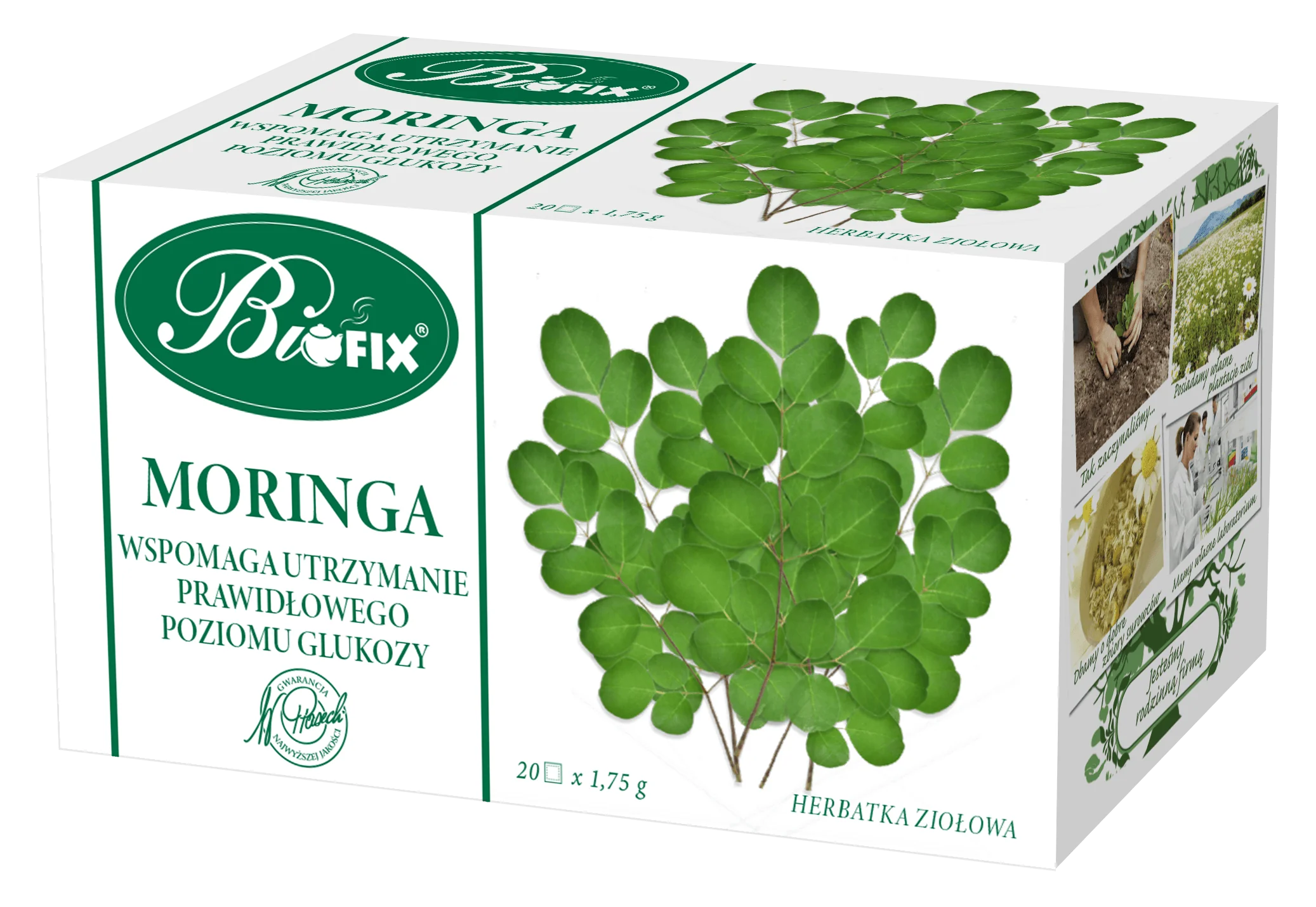 BiFIX Moringa herbatka ziołowa ekspresowa, 20 x 1,75 g