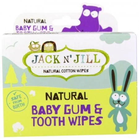 Jack N' Jill naturalne chusteczki do mycia dziąseł niemowląt, 25 szt.