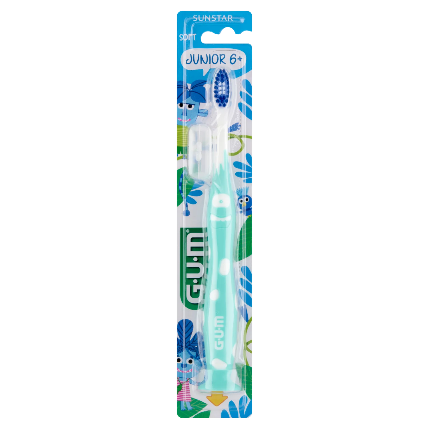 Sunstar Gum Monster Junior szczoteczka do zębów dla dzieci w wieku 7-9 lat, miękka, 1 szt.