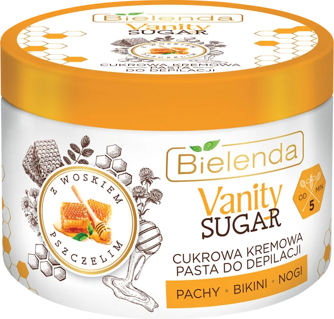 Bielenda Vanity Sugar cukrowa kremowa pasta do depilacji z woskiem pszczelim, 100 g