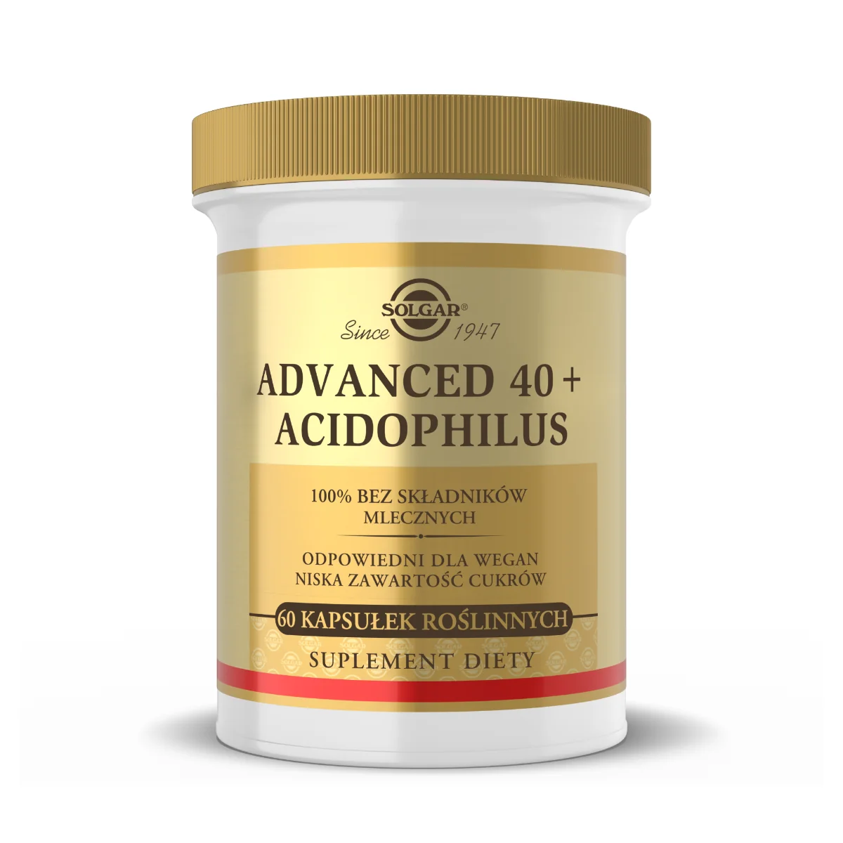 Solgar Advanced 40+ Acidophilus, 60 kapsułek roślinnych