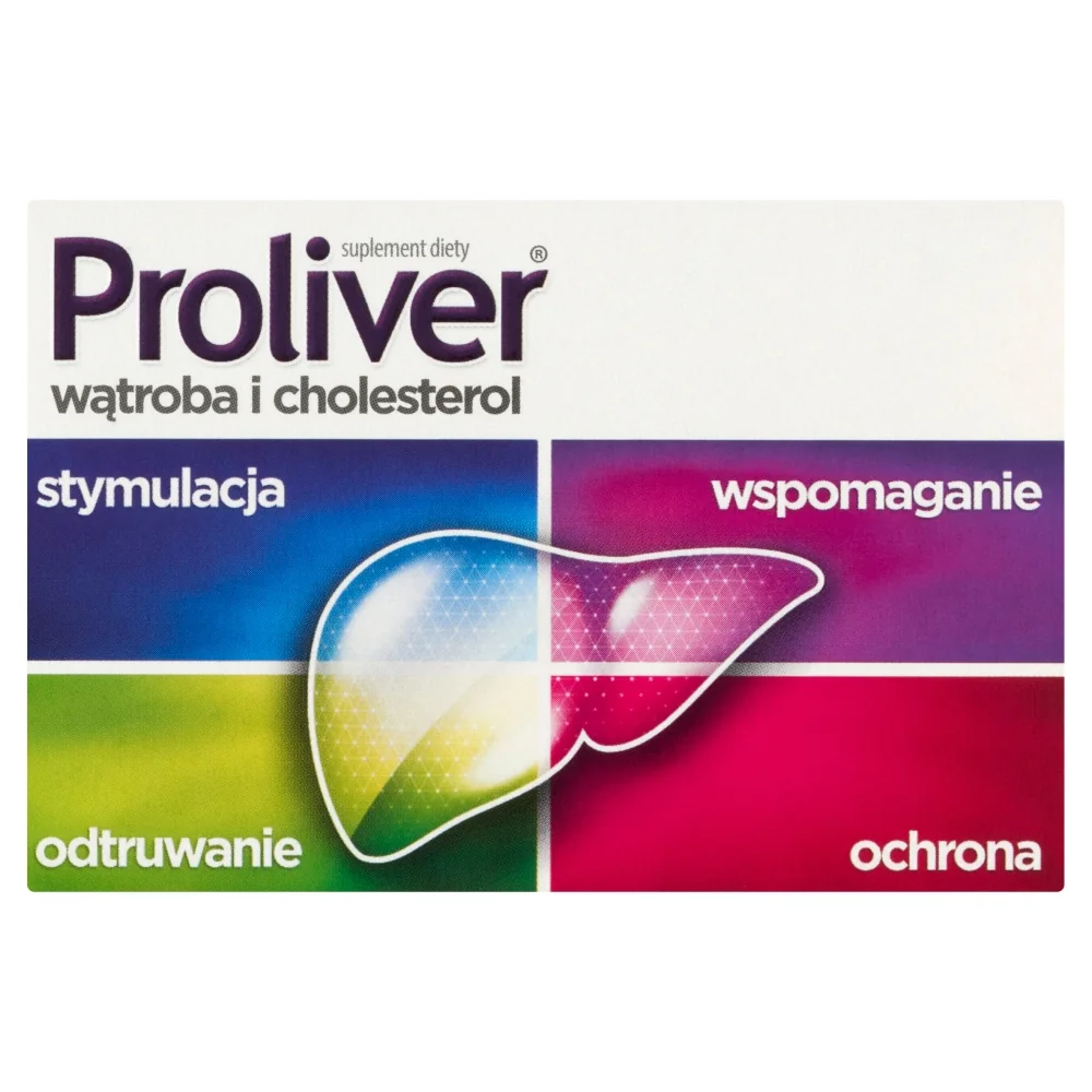 Proliver suplement diety, wątroba oraz cholesterol, 30 tabletek