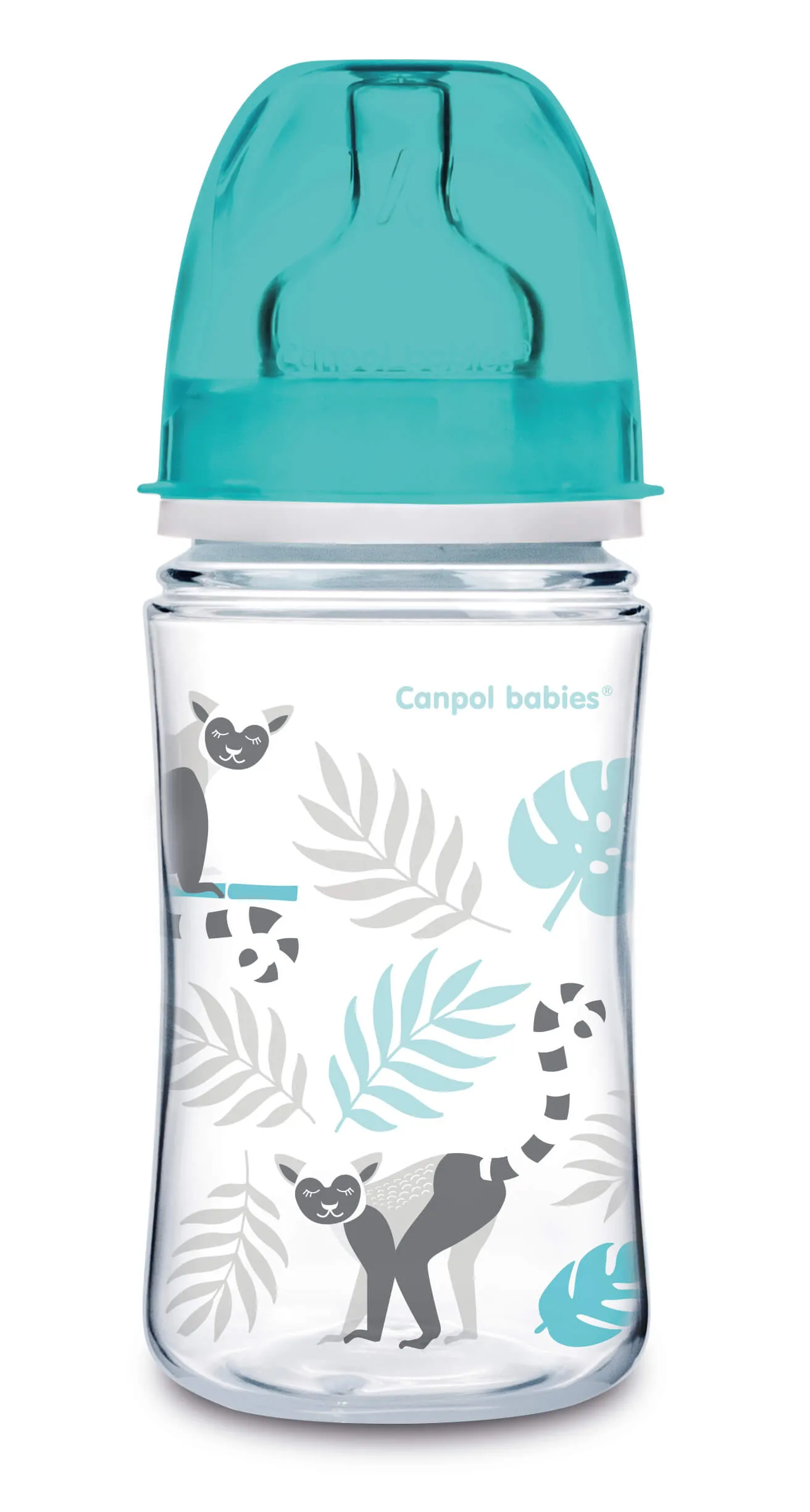Canpol, butelka szerokootworowa antykolkowa EasyStart Lemur 35/227, 240 ml