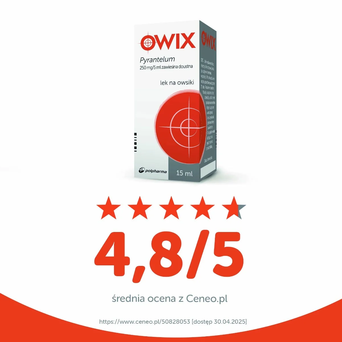 Owix 0,25mg/5ml, zawiesina doustna, 15 ml