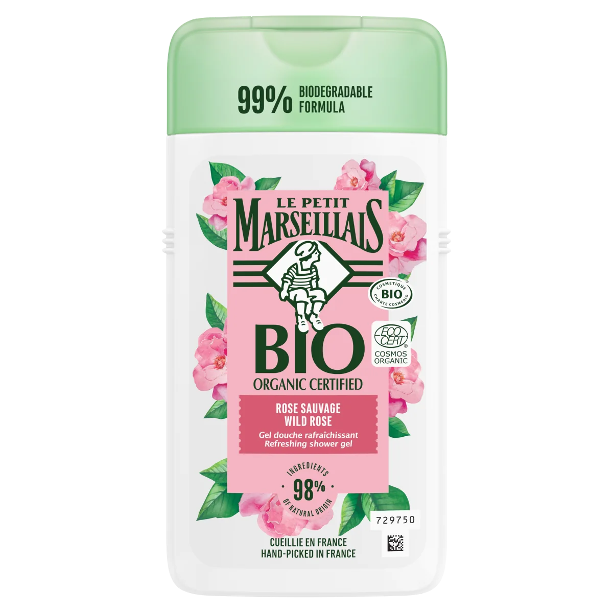 Le Petit Marseillais żel pod prysznic Dzika Róża, 250 ml