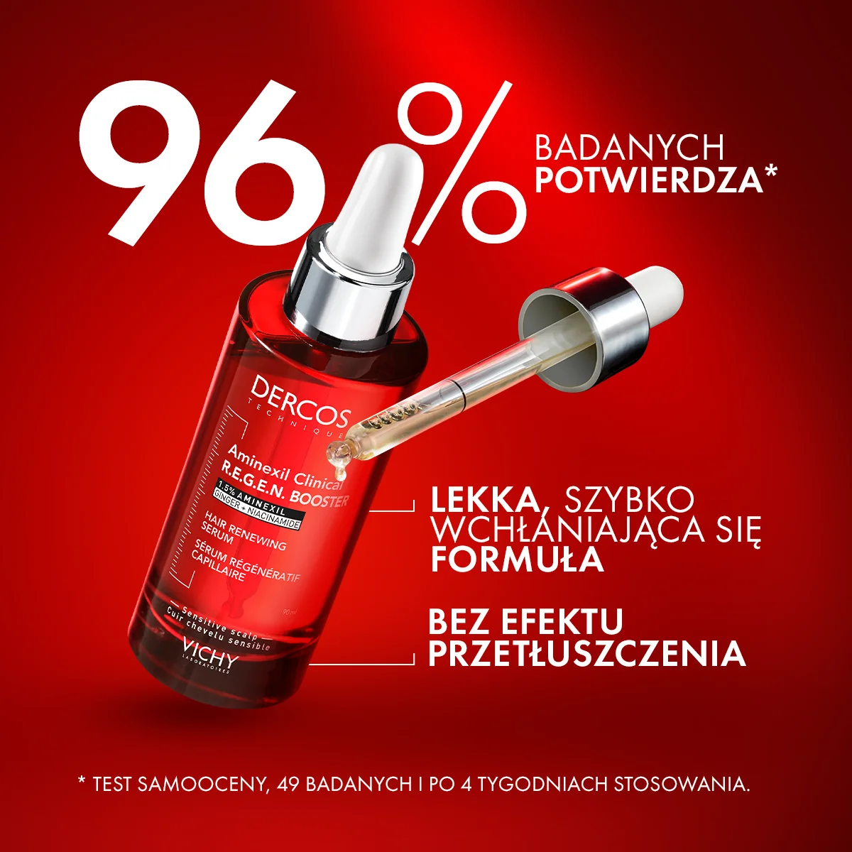 Vichy Dercos Aminexil R.E.G.E.N. Booster serum wzmacniające i stymulujące włosy, 90 ml