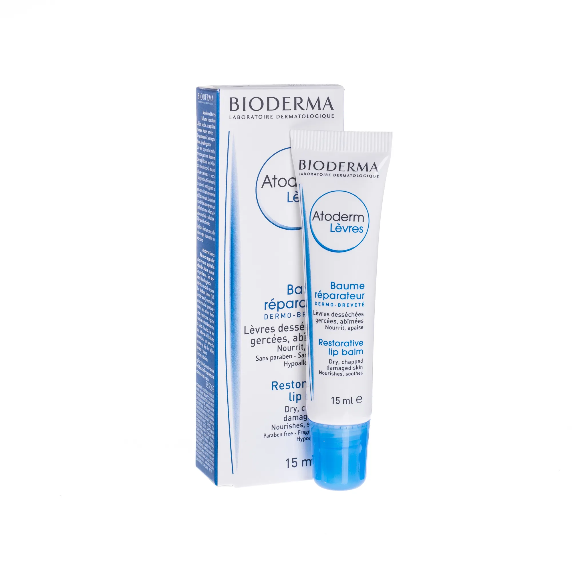 Bioderma Atoderm Levres Balm, odżywczy i regenerujący balsam do ust, 1 szt.