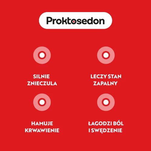 Proktosedon 5 mg + 5 mg + 10 mg + 10 mg, maść, 15 g
