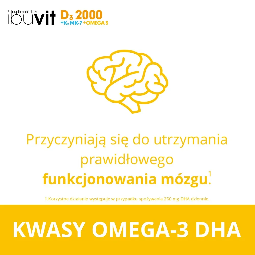 Ibuvit D3 2000 + K2 MK-7 Omega 3 30 kapsułek