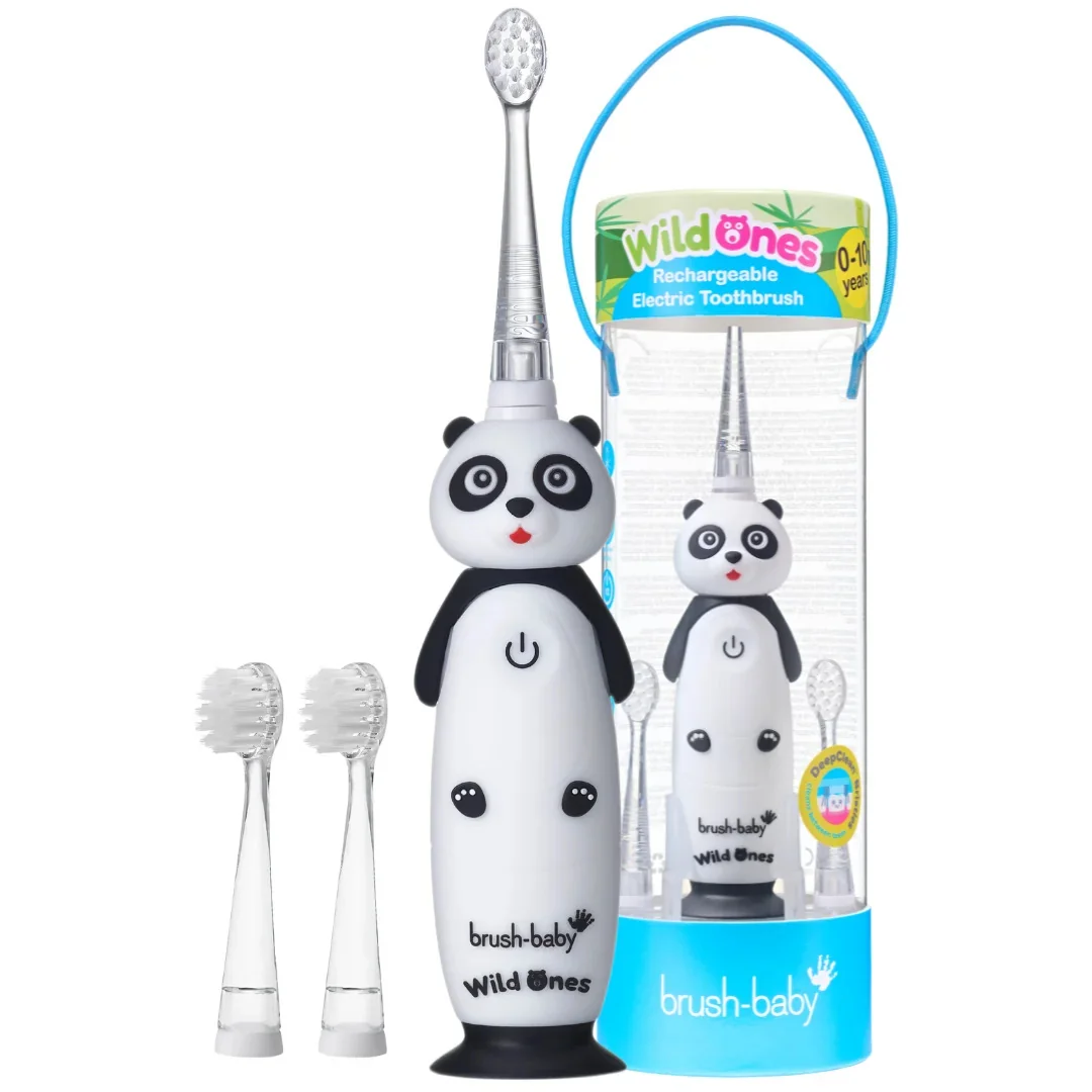 Brush-Baby WildOnes szczoteczka soniczna dla dzieci 0-10 lat Panda, 1 sztuka