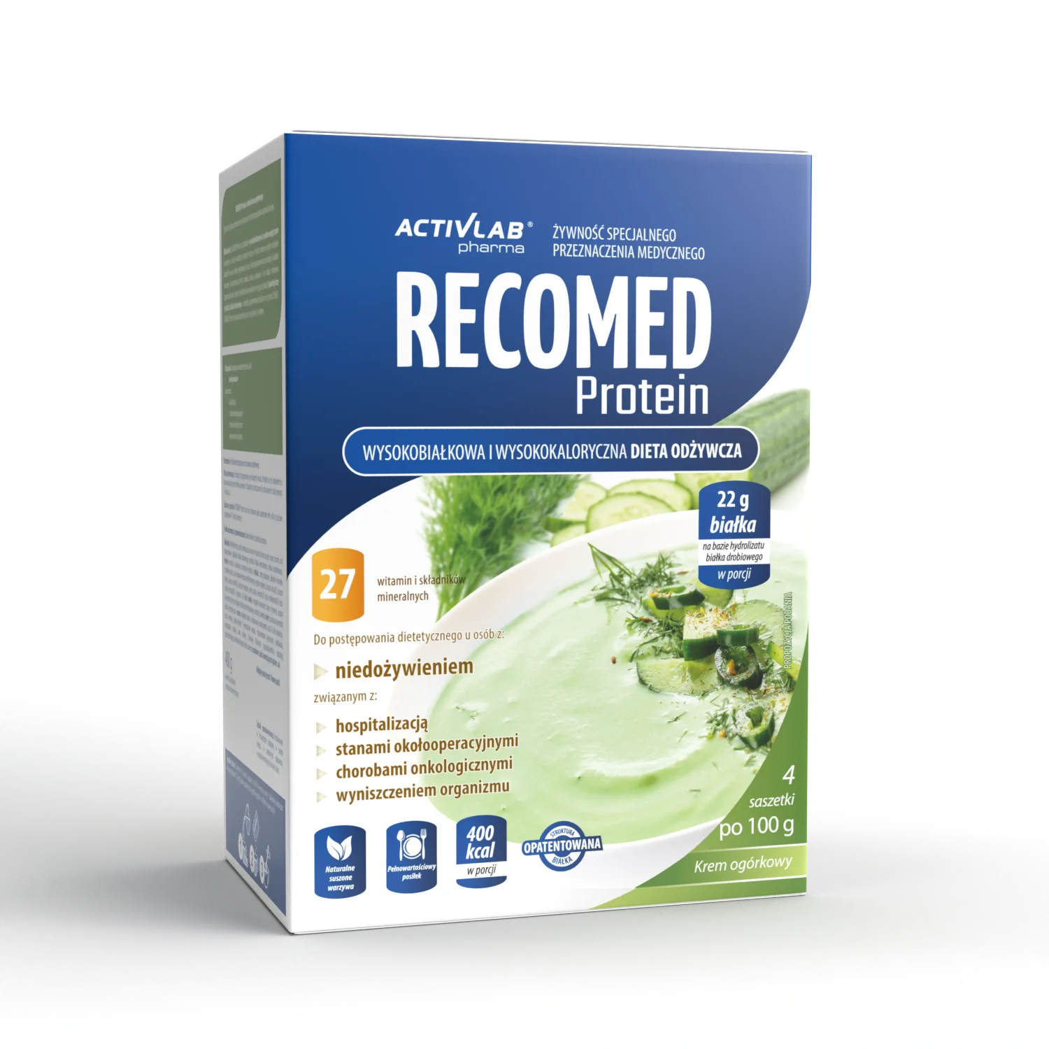 Activlab Pharma Recomed Protein krem ogórkowy, 4 saszetki x 100 g