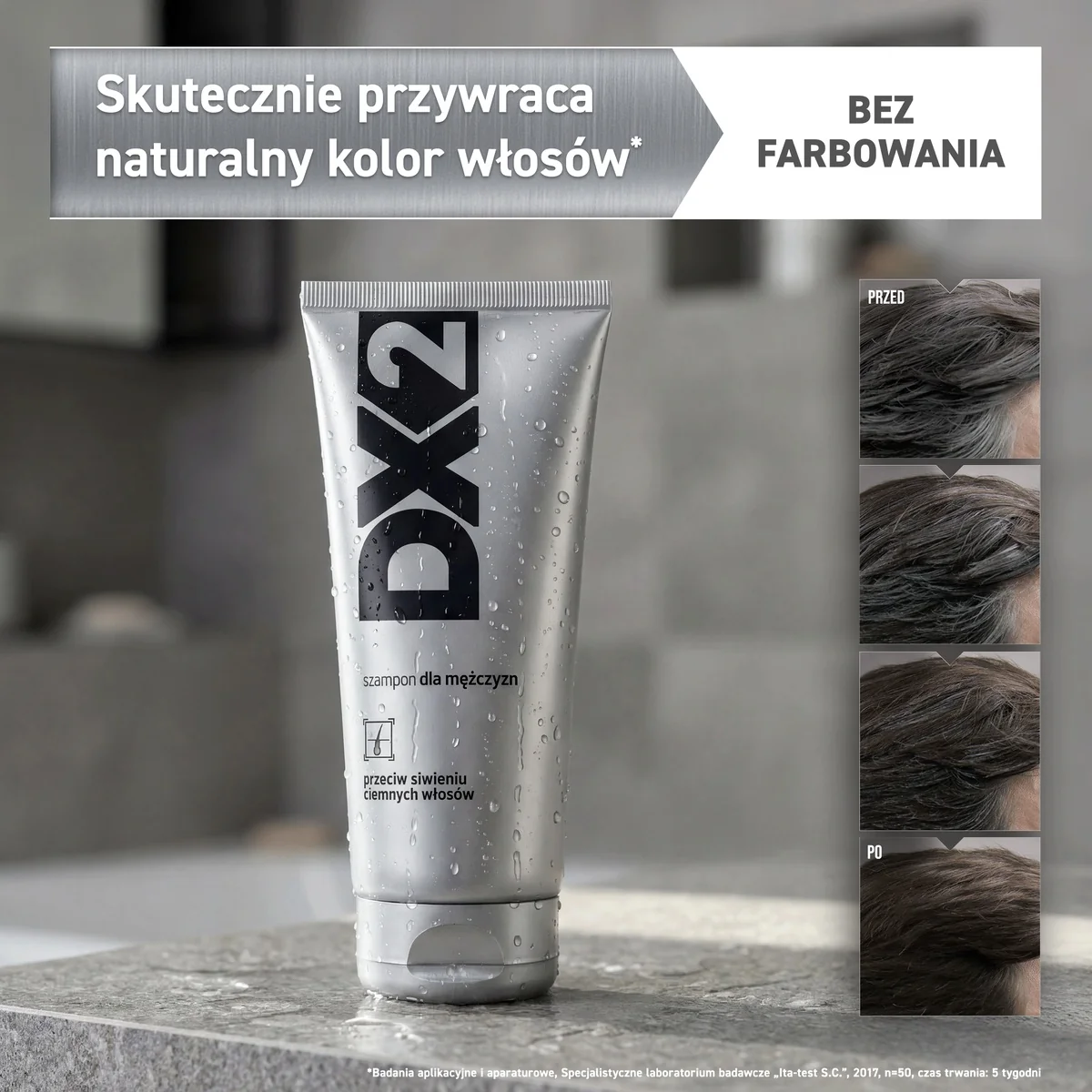 DX2 szampon przeciw siwieniu ciemnych włosów, 150 ml