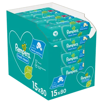 Pampers Fresh Clean chusteczki nawilżane, 15 x 80 szt.