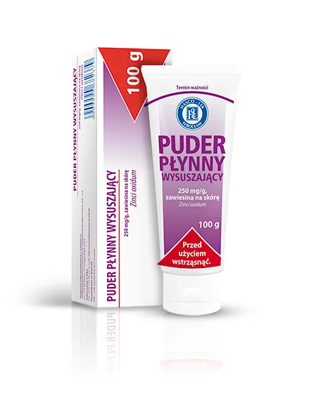 Puder płynny, 250 mg/g, 100 g zawiesiny na skórę