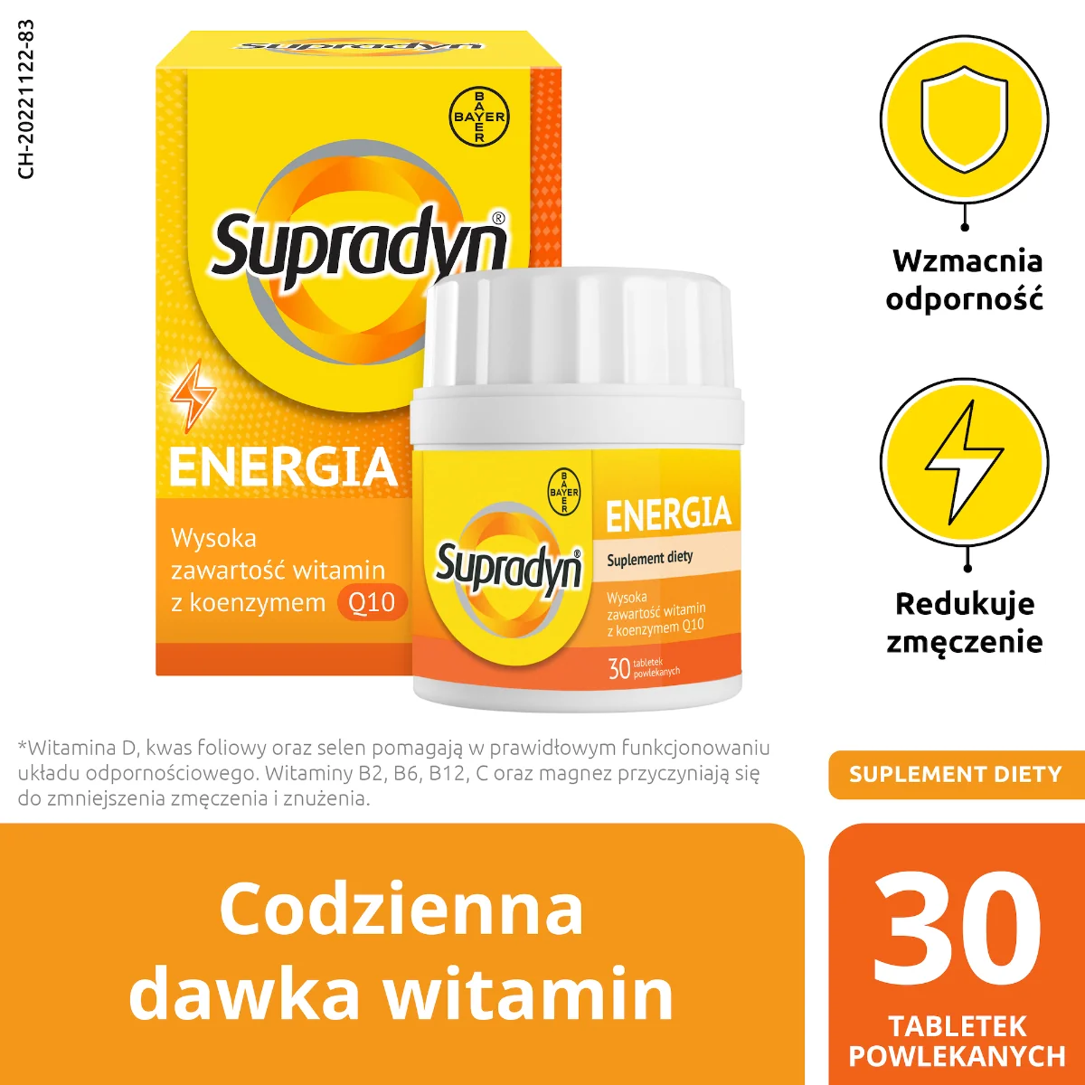 Supradyn Energia suplement diety, 30 tabletek powlekanych