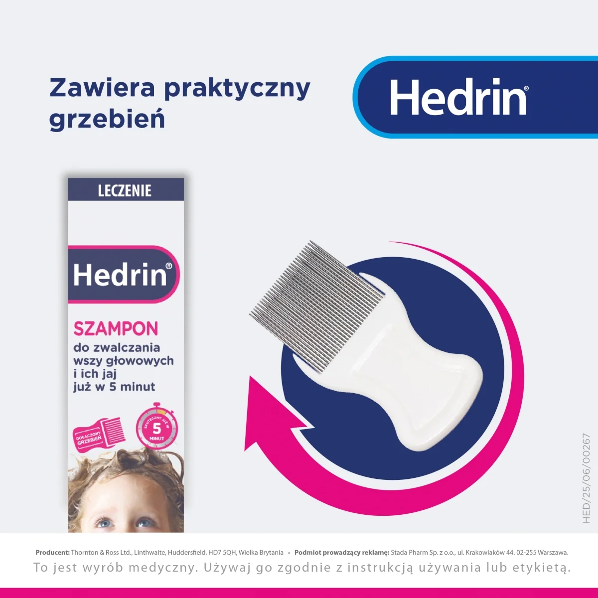 Hedrin szampon, przeciw wszawicy, 100 ml