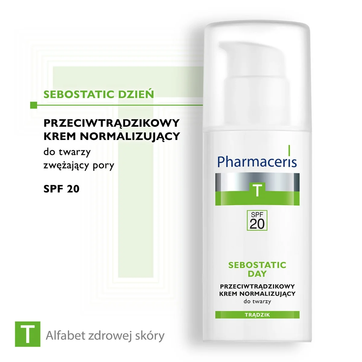 Pharmaceris T Sebostatic przeciwtrądzikowy krem normalizujący do twarzy SPF 20, 50 ml