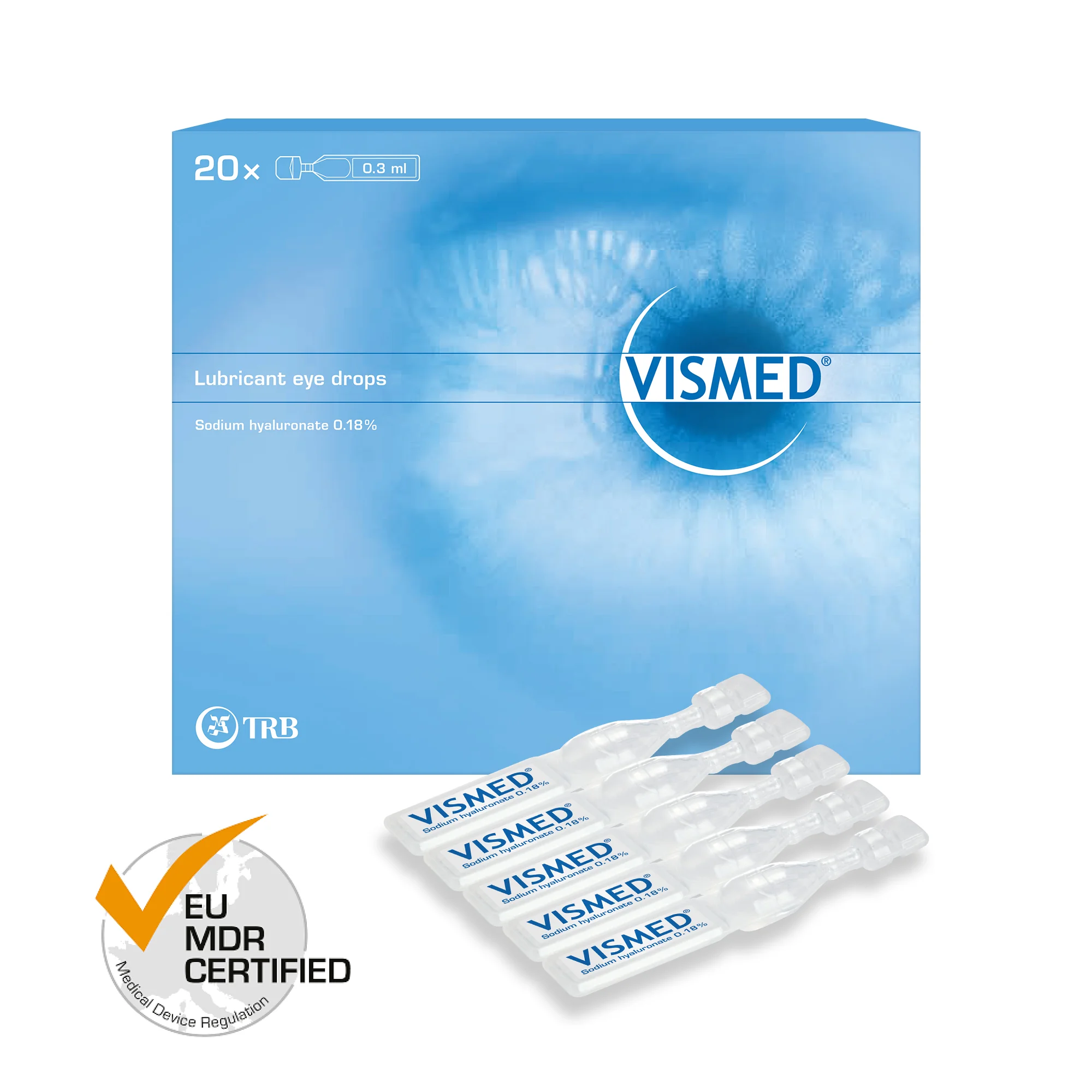 Vismed Lubricant Eye Drops 0,18%, krople do oczu, 20 minimsów po 0