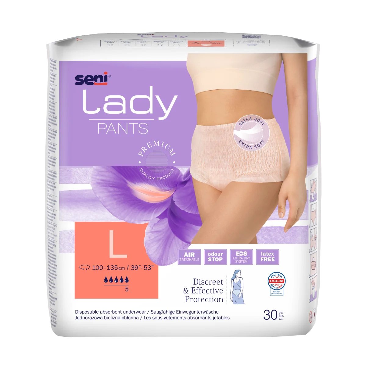 Seni Lady Pants majtki chłonne rozmiar L, 30 sztuk