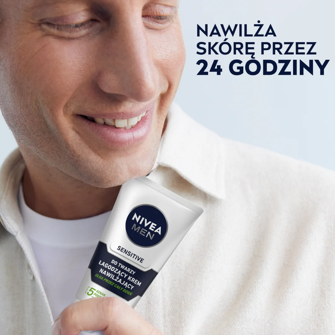 Nivea Men Sensitive łagodzący krem nawilżający, 75 ml