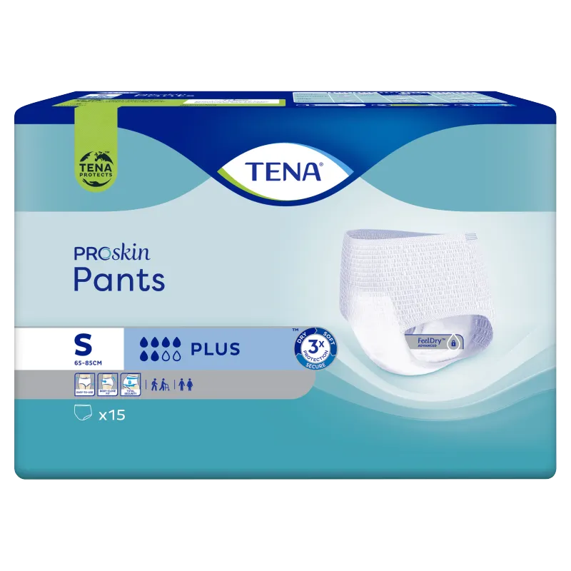 TENA Pants ProSkin Plus, majtki chłonne rozmiar S, 15 sztuk