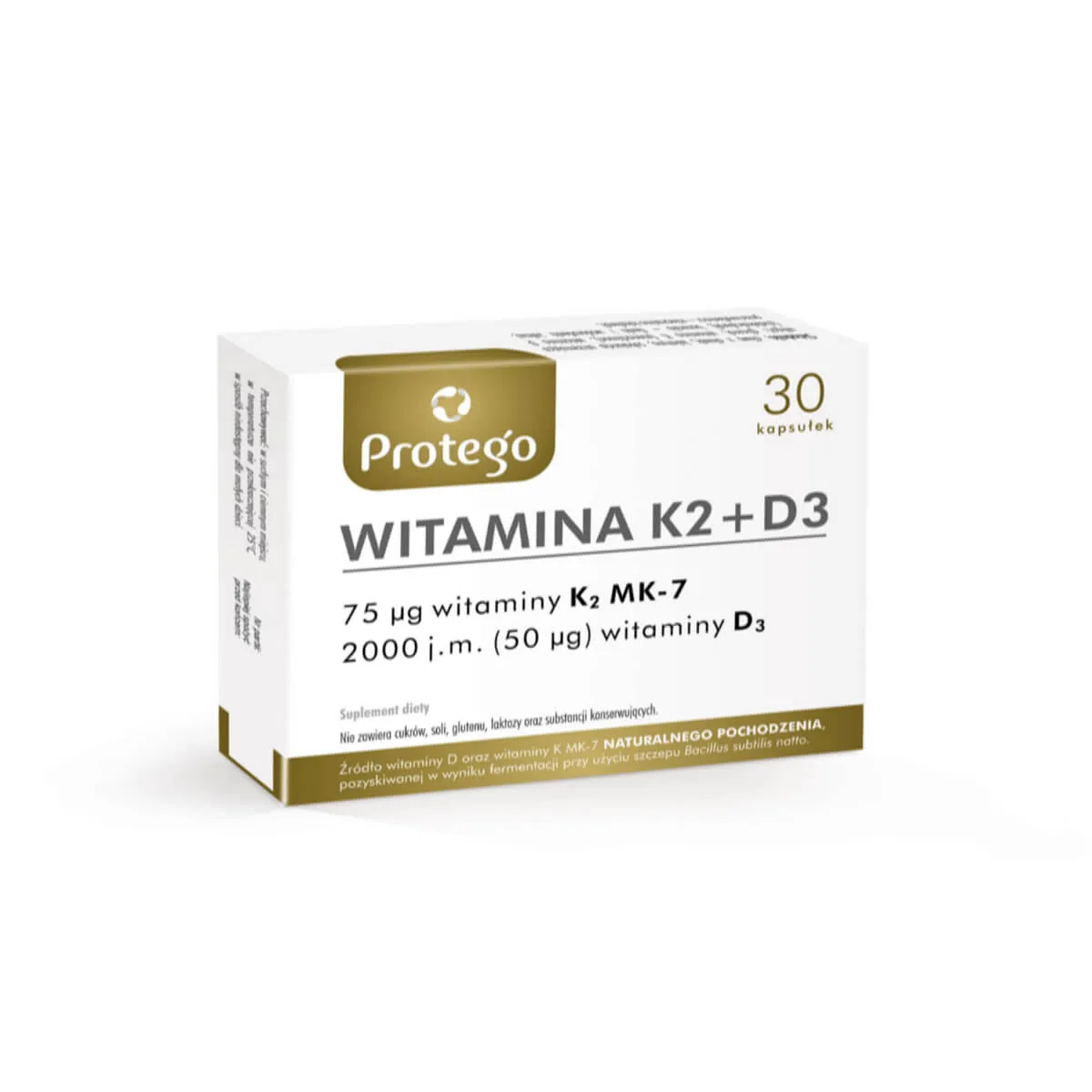 Protego Witamina K2+D3, suplement diety, 30 kapsułek