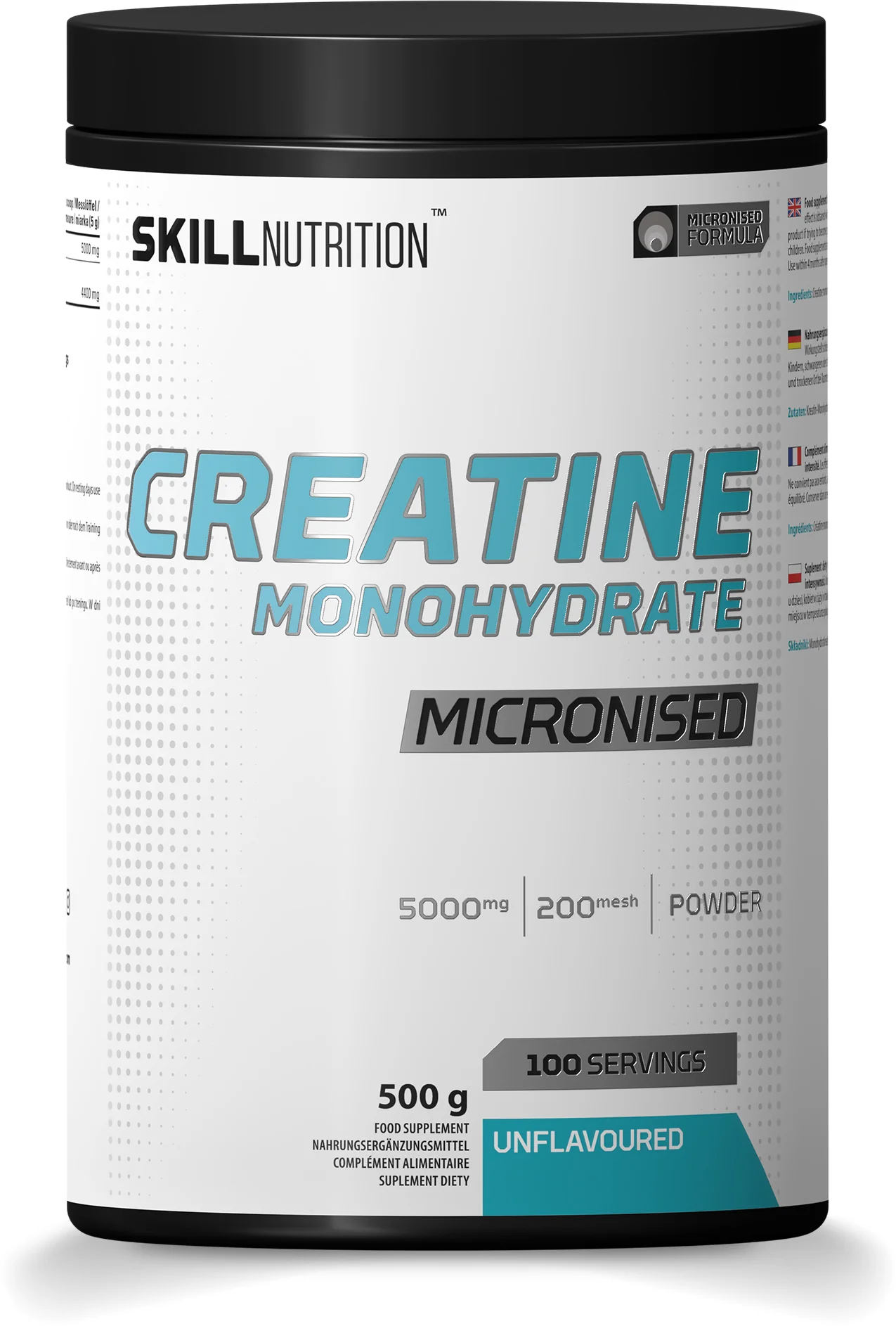 Skill Creatine Monohydrate Micronised bezsmakowy, proszek, 500 g
