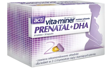 Acti Vita-miner Prenatal + DHA, 30 tabletek + 30 kapsułek